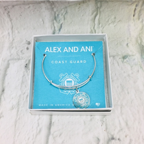 Alex and Ani Coast Guard Silver Tone Bracelet